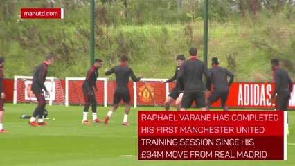 Varane put through his paces at Manchester United training