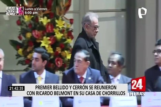 Guido Bellido y Vladimir Cerrón se reunieron con Ricardo Belmont en su casa de Chorrillos