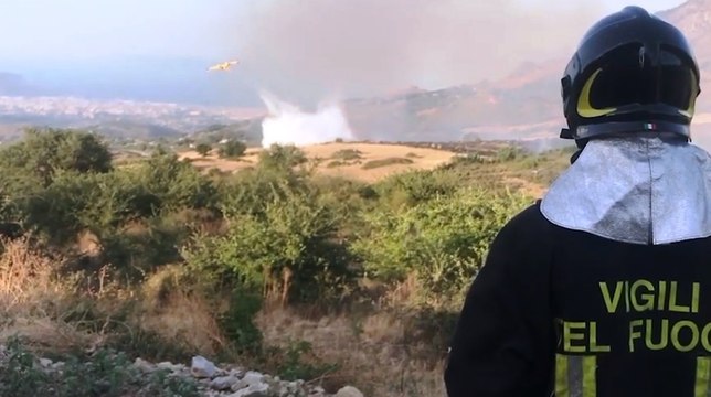 Monreale (PA) - Incendio in località Poggio San Francesco (18.08.21)