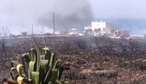 Incendi nel Palermitano, fiamme minacciano case ad Altavilla Milicia (18.08.21)