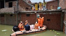 Flood havoc from UP to Bengal, boats on roads, life on roofs