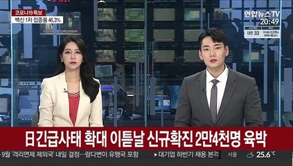 日긴급사태 확대 이튿날 신규확진 2만4천명 육박 '최다'