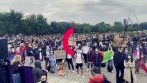 Thousands gather in Berlin to call on EU to take in Afghan refugees