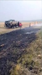 Tow Truck Driver Fights Roadside Fire