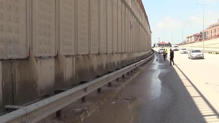 Ana isale hattındaki patlak nedeniyle D-100 kara yolunda ulaşım aksadı