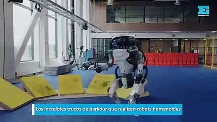 Los increíbles trucos de parkour que realizan robots humanoides