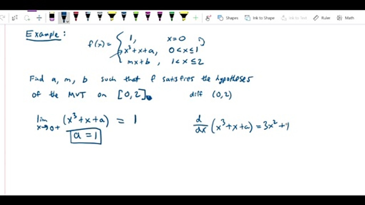 Mean Value Theorem - Make function satisfy hypotheses of MVT
