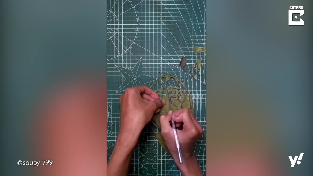 Kultige Kunst mit Laubblättern