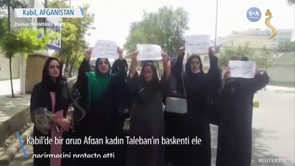 Afgan Kadınlardan Kabil’de Taleban Protestosu