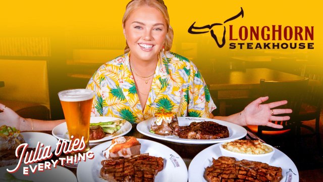 Julia Tries Everything At LongHorn Steakhouse | Delish