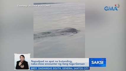 Download Video: Napadpad na apat na butanding, naka-close encounter ng ilang taga-Gensan | Saksi