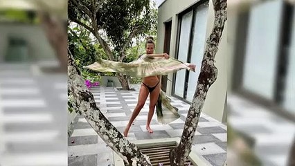 Estefanía Borge lució sus curvas en bikini y cautivó bailando champeta