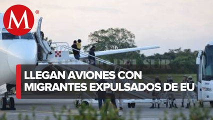Migrantes deportados de EU llegan a Tapachula, Chiapas