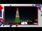 شاهد بالفيديو .. رسالة لافتة من الامارات الى الهند عبر برج خليفة .. !