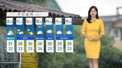 [날씨] 내륙 강한 소나기...동해안 많은 비 / YTN