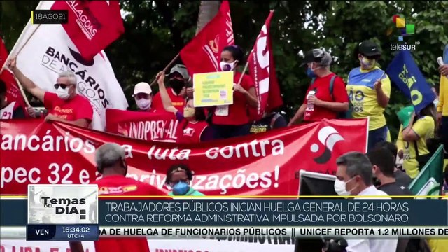 Temas del Día 18-08: Brasil: Trabajadores públicos inician huelga general