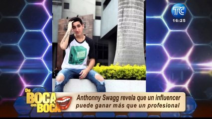 Anthonny Swagg revela que un influencer puede ganar más que un profesional