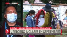 Ministro de Educación descarta regreso presencial a clases para septiembre en Bolivia