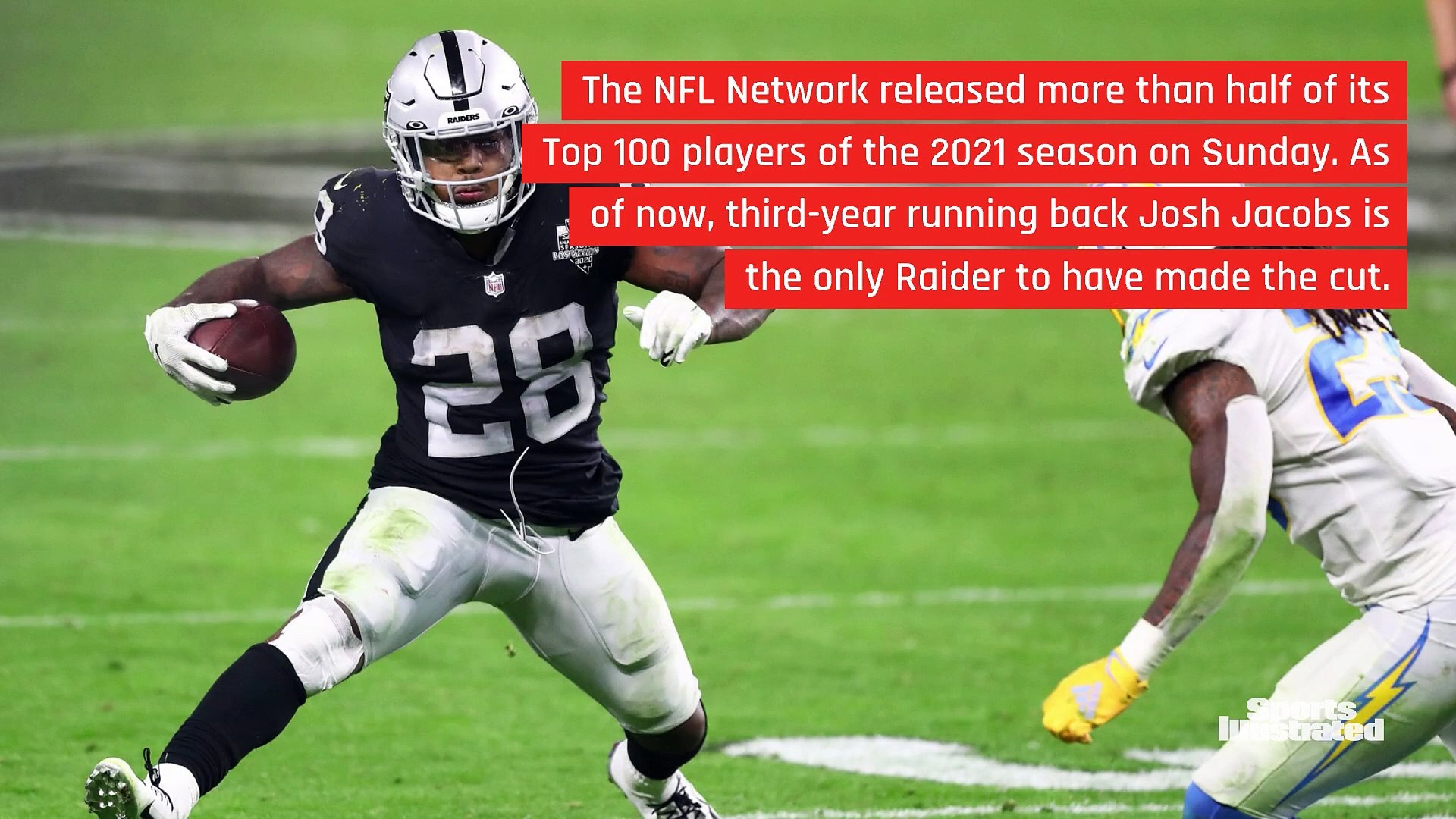 Raiders RB Josh Jacobs Ranked at No. 68 on NFL Top 100 List