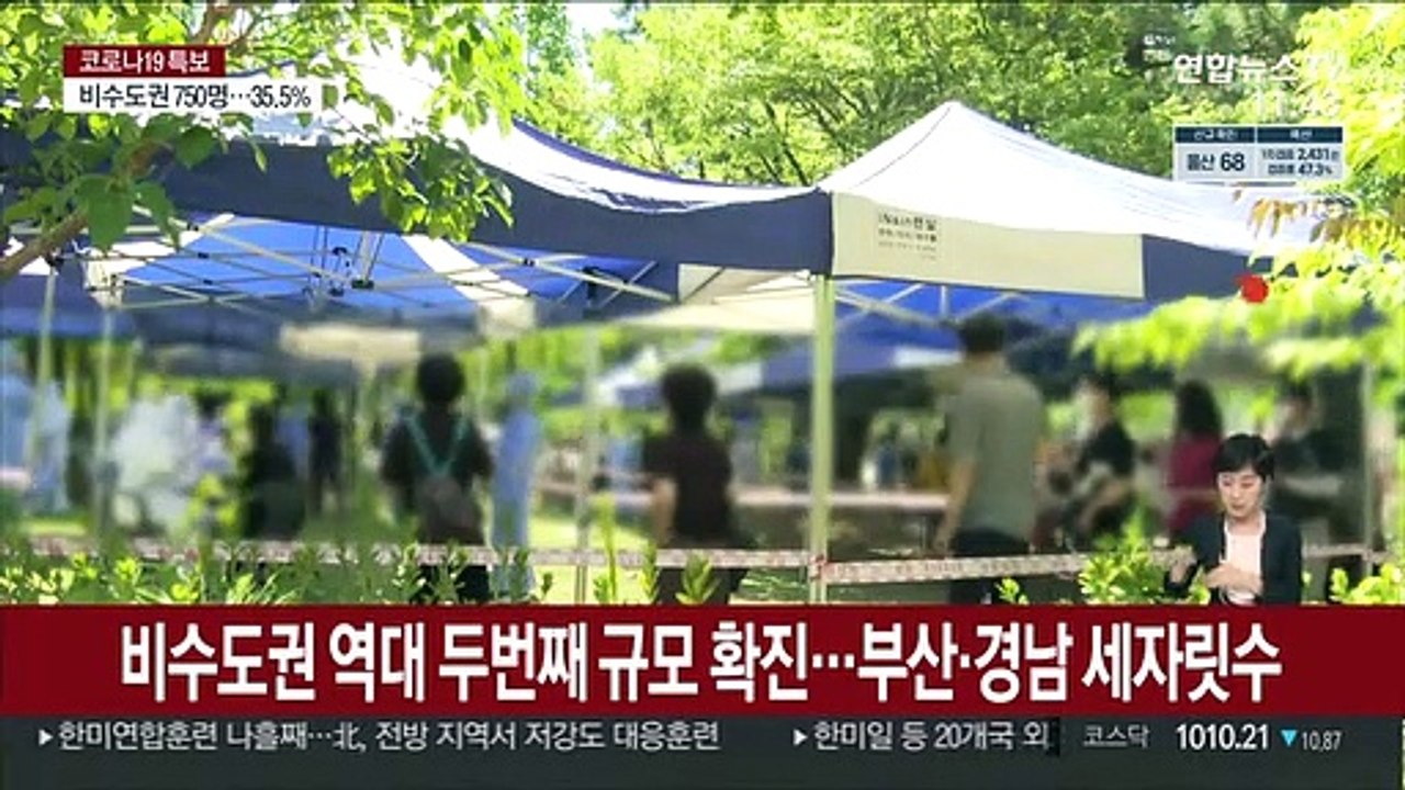 비수도권 역대 두번째 규모 확진…부산·경남 세 자릿수