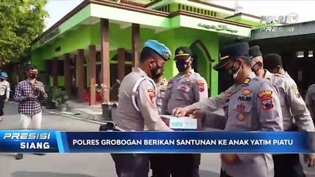 Polres Grobogan Berikan Santunan ke Anak Yatim Piatu Korban Covid-19