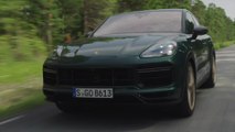Porsche Cayenne Turbo GT in Green Metallic Driving Video