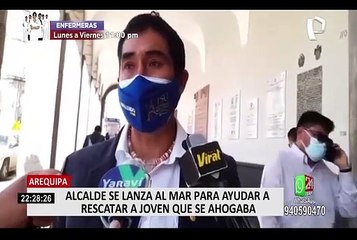 Arequipa: alcalde de Islay se lanzó al mar para rescatar a persona que se ahogó