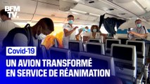 Covid-19: comment un avion de ligne a été transformé en service de réanimation pour transférer des patients de Guadeloupe en métropole