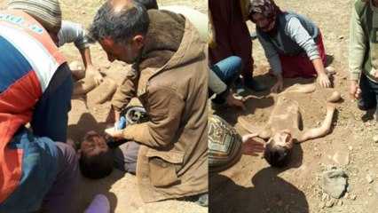 Öldü sanılan çocuğu çobanlar toprağa gömerek kurtardı