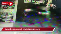 Ümraniye'de alkollü sürücü dehşeti: Park halindeki otomobil dükkana uçtu