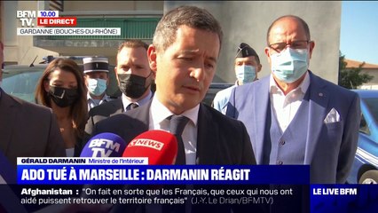 Ado tué à Marseille: Gérald Darmanin dénonce "une terreur qui s'installe dans des quartiers"
