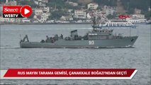 Rus mayın tarama gemisi, Çanakkale Boğazı'ndan geçti