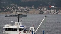 Rus mayın tarama gemisi ‘Kovrovets’ Çanakkale Boğazı’ndan geçti