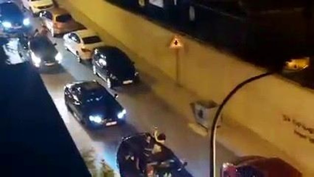 Kartal'da silahların patladığı asker uğurlaması kamerada