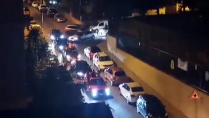 Kartal'da silahların patladığı asker uğurlaması kamerada