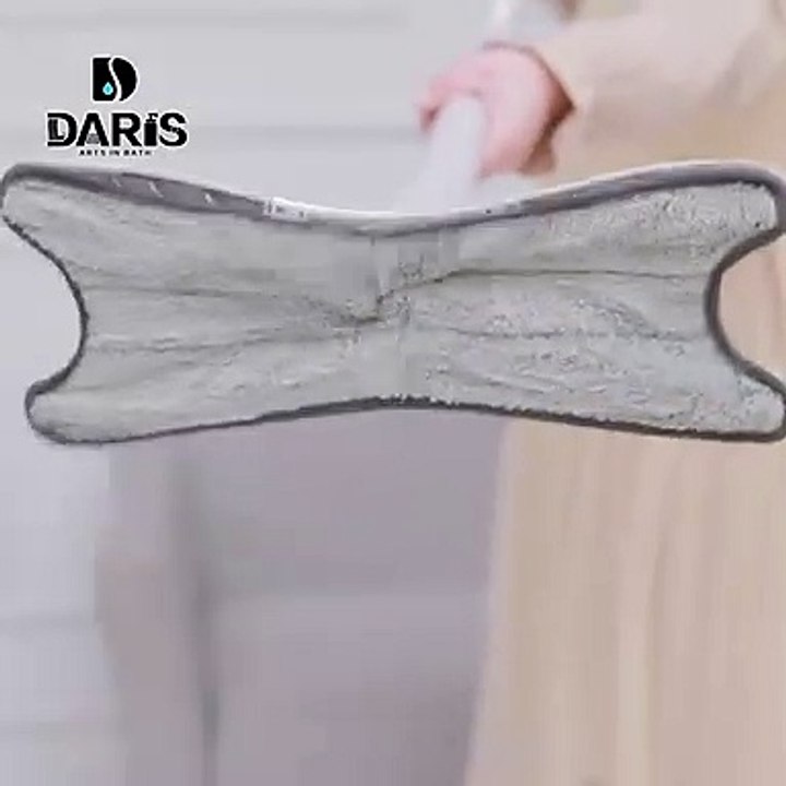 Hand Free Mop Washing Flat Floor Easy Wringing Microfiber Replacement Pad For Home Kitchen Hardwood Laminate Wet And Dry Mop Kit-Mops-