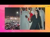 بعد شائعة خيانتها لـ بلقيس المهرة البحرينية تثير الجدل من خلال رقص العرضة ترحيبا بالزوار السعوديين