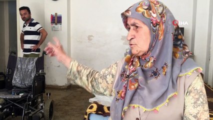 Sel felaketinde yaşlı kadın ve engeli eşini komşuları kurtardı