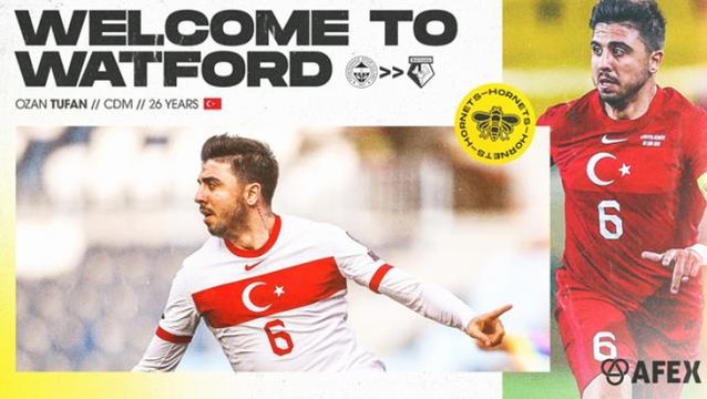 İngiliz ekibi Watford, Ozan Tufan'ı kadrosuna kattığı için çok mutlu