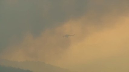 Continúa por cuarto día la lucha contra el incendio al noroeste de Atenas