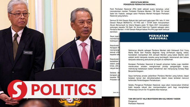 Muhyiddin: Perikatan chose Ismail Sabri to ensure continuity of policies