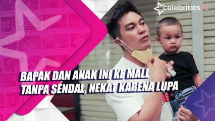 Bapak dan Anak Ini Ke Mall Tanpa Sendal, Nekat Karena Lupa