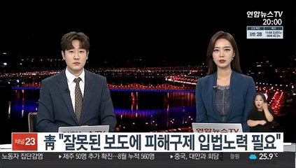 靑 "잘못된 보도에 피해구제 입법노력 필요"
