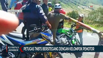 Dilarang Masuk Taman Nasional, Kelompok Pemotor Bersitegang dengan Petugas TNBTS