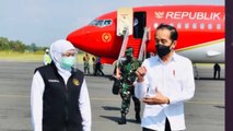 Perdana, Jokowi Kunker ke Jatim Pakai Pesawat Kepresidenan Merah Putih