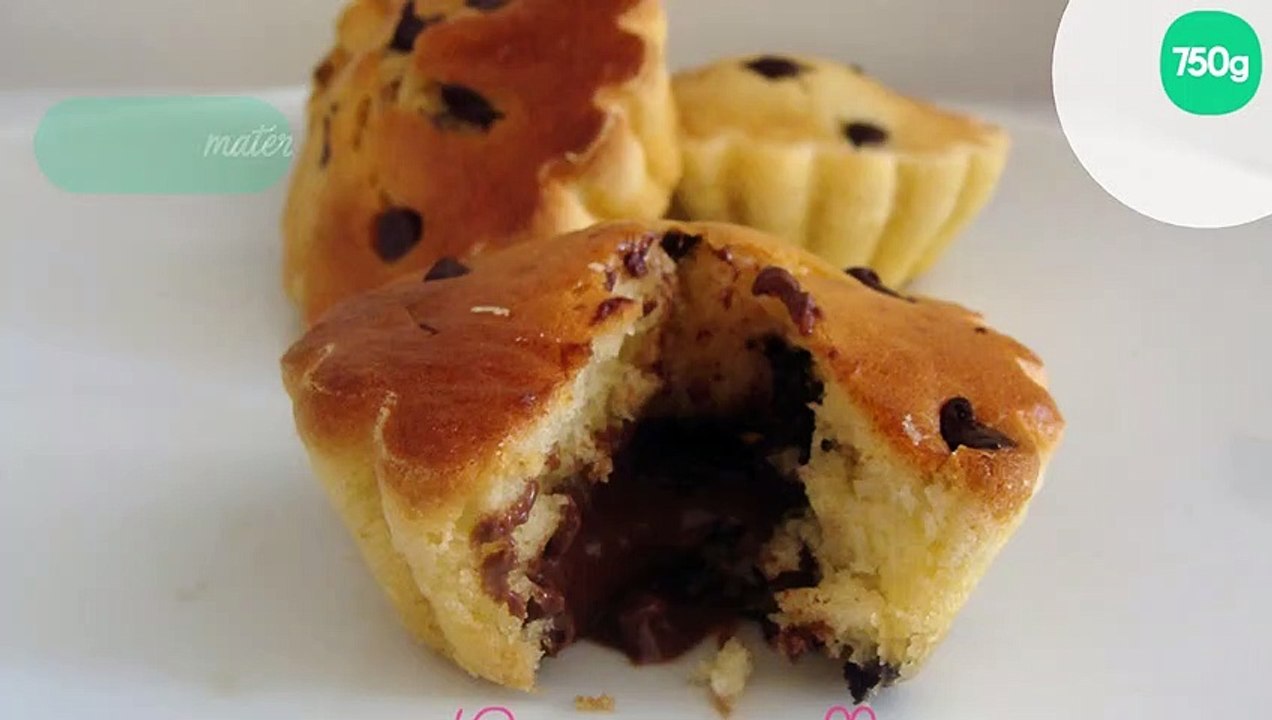 Mandises ou Muffins aux pépites de chocolat fourrés au Nutella