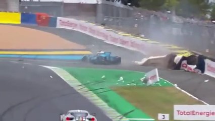24H Du Mans 2021 FP3 Merriman Big Crash
