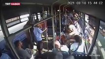 Dili boğazına kaçan çocuğu otobüs şoförü kurtardı