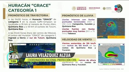 López Obrador: "Todo el gobierno federal está atento a la trayectoria del huracán "Grace"