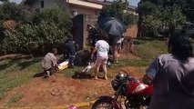 Motociclista com filha na garupa são atingidas por caminhão em Umuarama